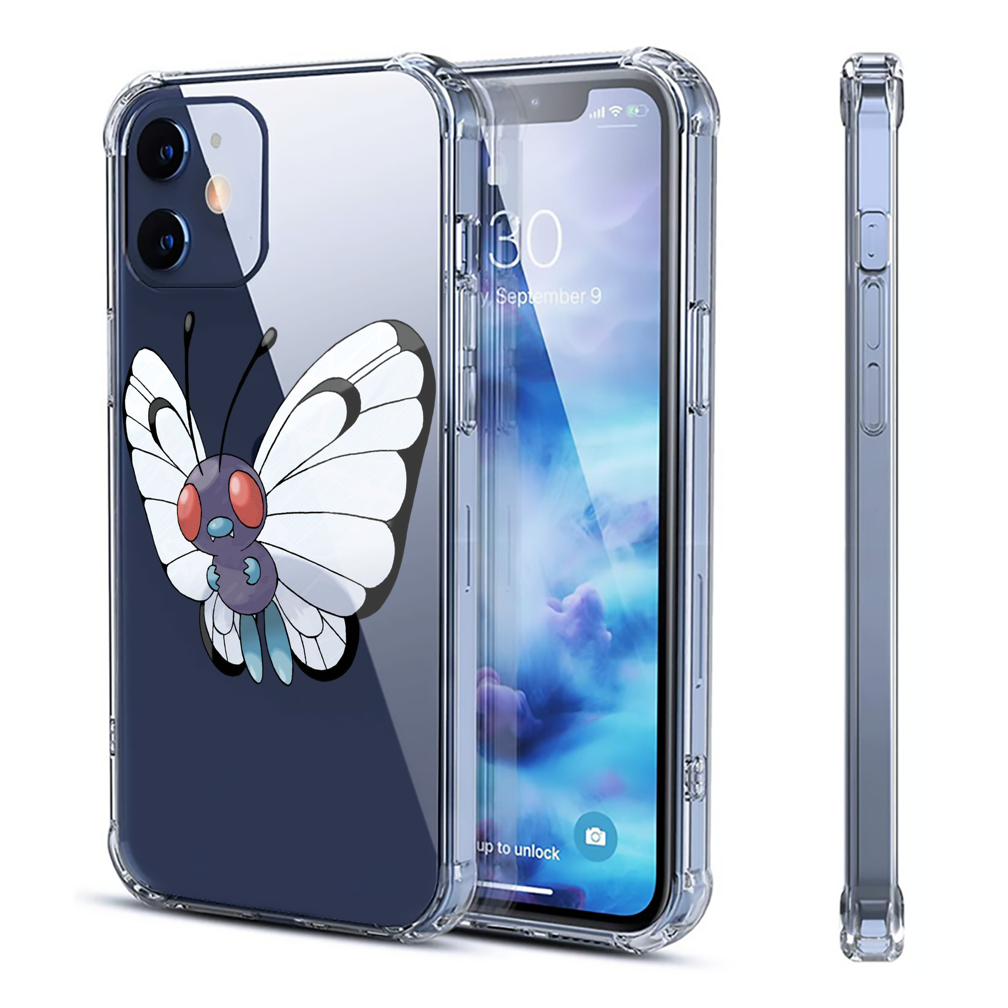 （画像用） ポケットモンスター Pokémon 【iPhone 12シリーズ対応】透明スマホケース（クリアソフトケース）